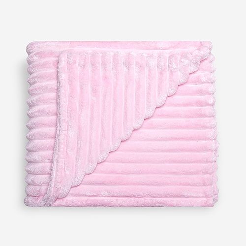 Manta Sofá Double Pele Treviso - ROSA BEBE