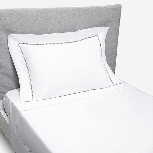Jogo de Cama Solteiro Unissex 400 Fios Ravena - BRANCO