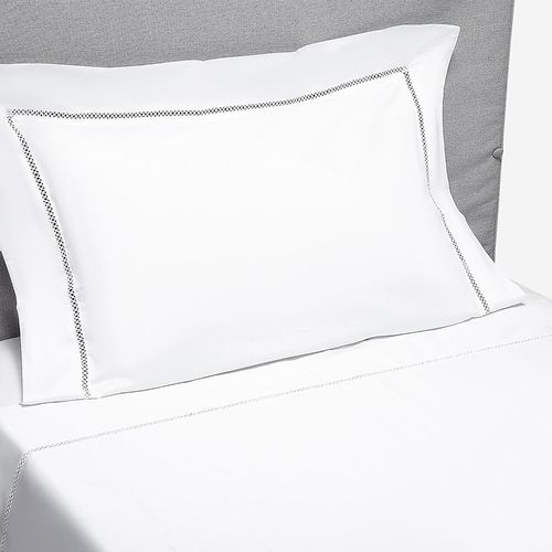 Jogo de Cama Solteiro Unissex 400 Fios Ravena - BRANCO