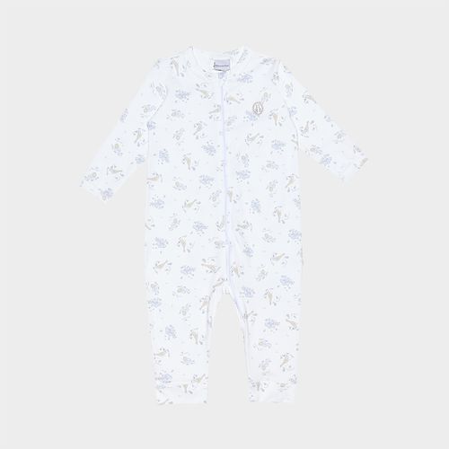 Macacão Bebê Unissex Algodão Egípcio Golden Estampa Safari com Zíper - CINZA