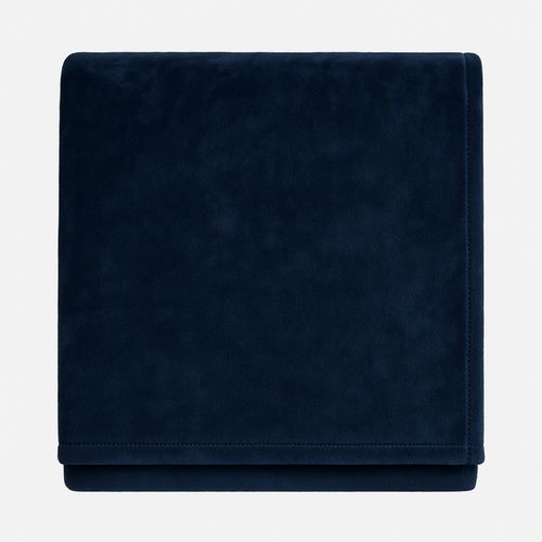 Cobertor Solteiro em Microsoft Velour - AZUL MARINHO