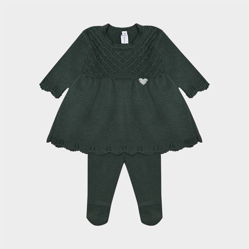 Saída de Maternidade Feminina Vestido Pala Losangos - EUCALYPTUS