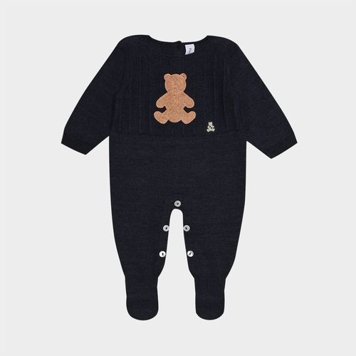 Saída de Maternidade Feminina Macacão Tricot Urso Bimbi - DARK JEANS