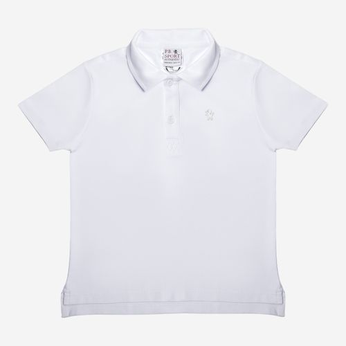 Camiseta Polo Infantil Masculina - BRANCO