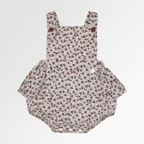 Romper de Bebê Feminino Fustão com Babados Estampa Majestic - CRU