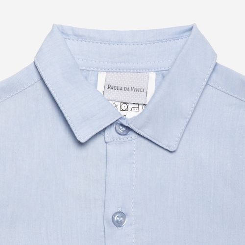 Camisa Bebê Masculina Manga Longa - AZUL BEBE