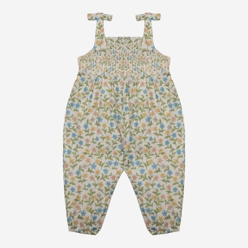 Jardineira Bebê Feminina Estampa Floratta - AMARELO