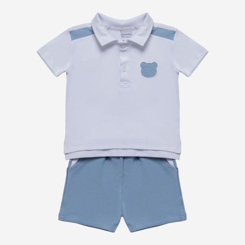 Conjunto de Bebê Masculino com Recortes - AZUL MARINHO