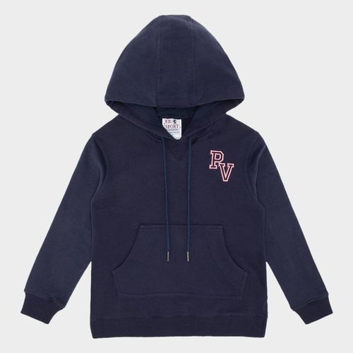 Blusa de Moletom Infantil Masculina com Capuz e Bordado - AZUL MARINHO
