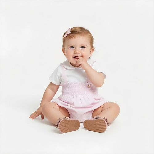 Conjunto de Bebê Feminino com Shorts Anarruga - ROSA