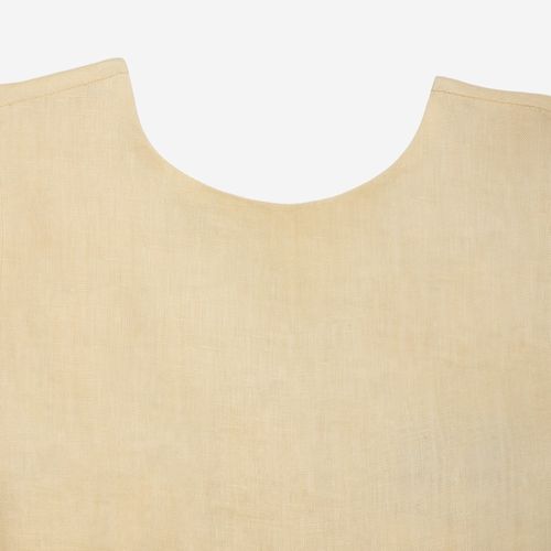 Vestido Infantil Feminino Puro Linho Regata com Faixa - AMARELO