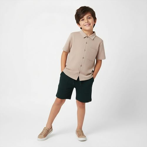 Camisa Infantil Masculina Piquet Gold - KAKI