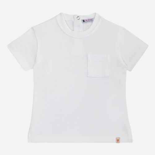 Camiseta Bebê Masculina Malha Rugby com Bolso - OFF WHITE