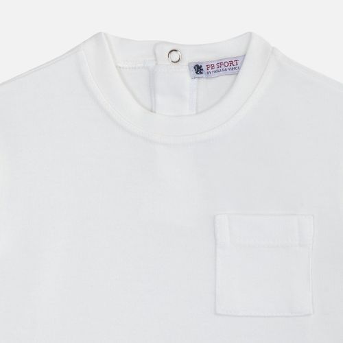 Camiseta Bebê Masculina Malha Rugby com Bolso - OFF WHITE