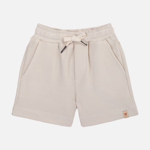 Bermuda Bebê Masculino Jacquard com Bolso - BEGE