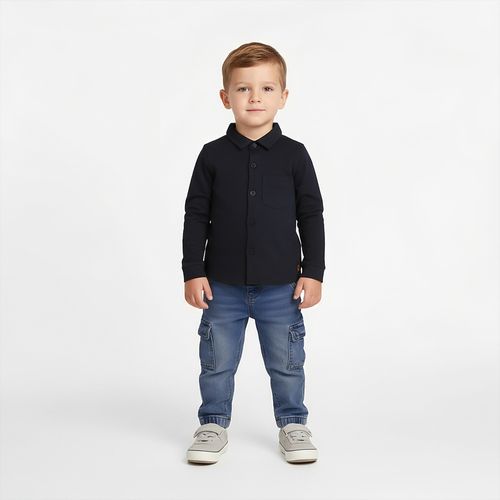 Camisa Bebê Masculina Malha Oculus - AZUL MARINHO