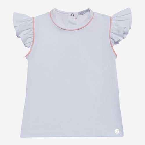 Camiseta Infantil Feminina Silky Cotton Egípcio - BRANCO