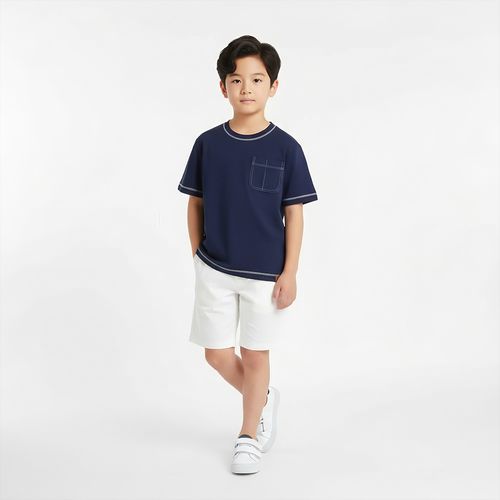 Camiseta Infantil Masculina Velutatto - AZUL MARINHO