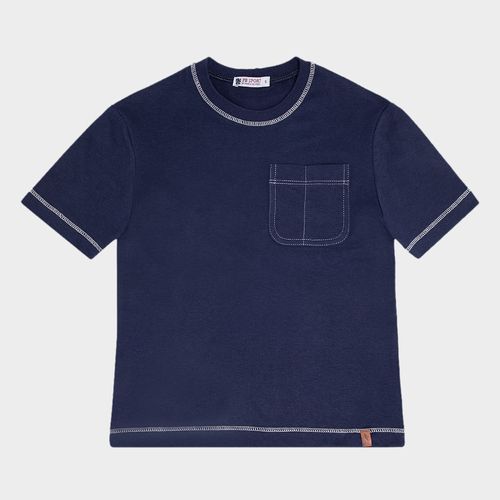 Camiseta Infantil Masculina Velutatto - AZUL MARINHO