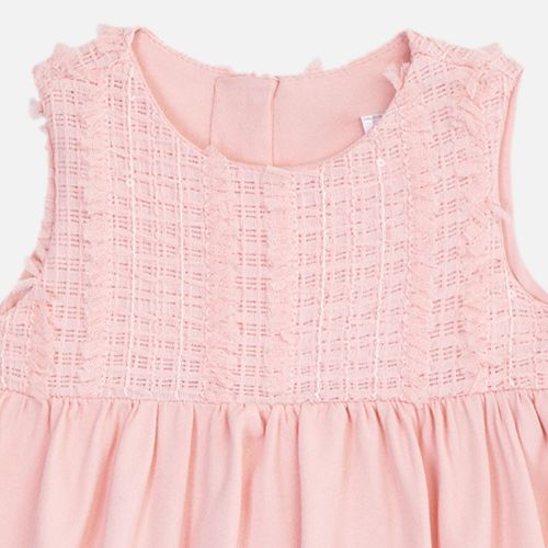 Vestido Bebê Feminino Tule Paetê - ROSA