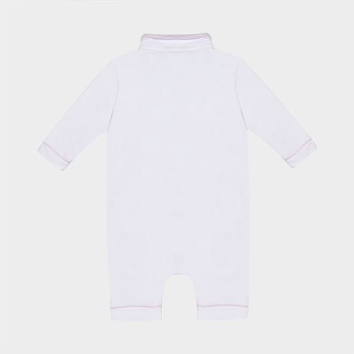 Macacão Bebê Unissex Algodão Egípcio Gold com Friso Contrastante - ROSA BEBE