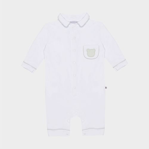 Macacão Bebê Unissex Algodão Egípcio Gold com Friso Contrastante - VERDE