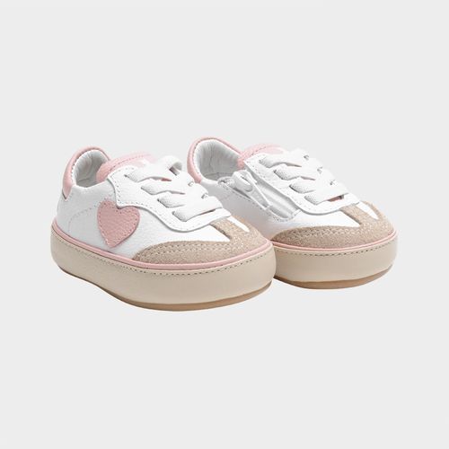 Tênis Bebê Feminino Coração - BRANCO