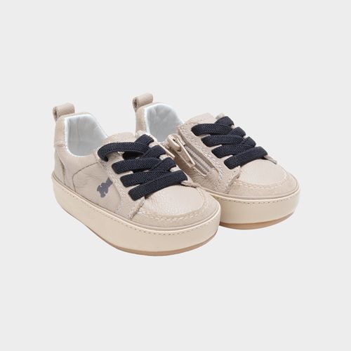 Tênis Bebê Masculino Detalhe Camurça Urso - AZUL MARINHO
