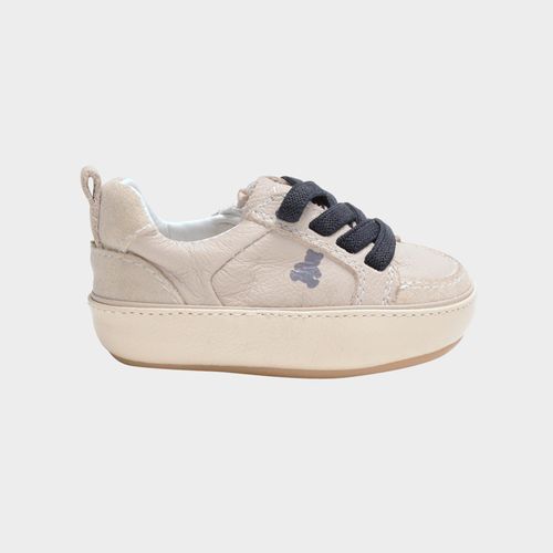Tênis Bebê Masculino Detalhe Camurça Urso - AZUL MARINHO