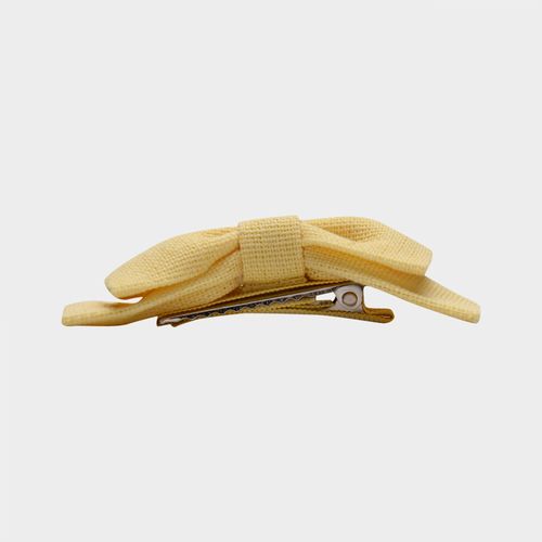 Conjunto de Laços Bebê em Linho - AMARELO