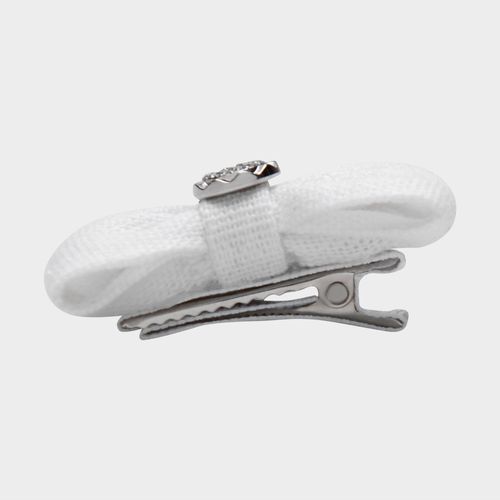 Conjunto de Laços Bebê Linho com Strass - BRANCO