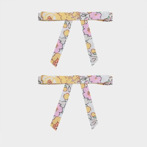 Conjunto de Laços Infantil Duplo Reto Liberty - AMARELO