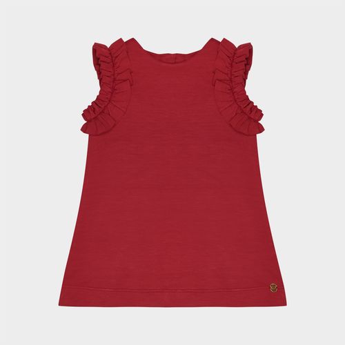 Vestido Bebê Feminino Neotech com Babado - VERMELHO