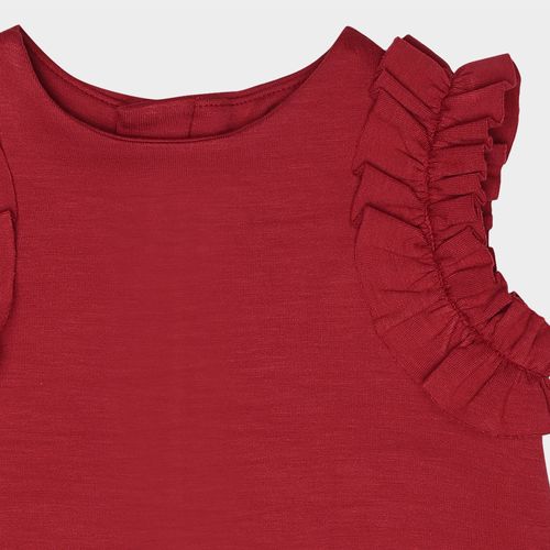 Vestido Bebê Feminino Neotech com Babado - VERMELHO