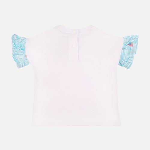 Camiseta Bebê Feminina Perseu Gold Manga Estampada - BRANCO