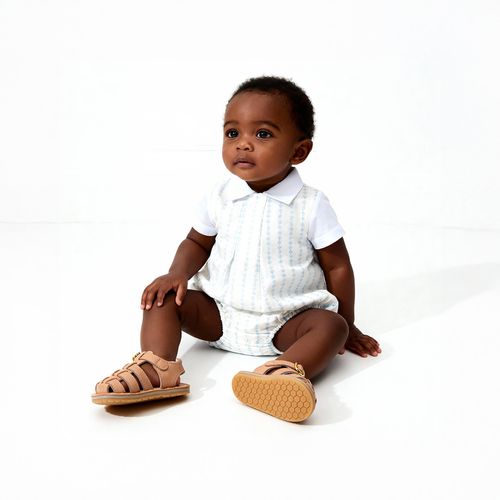 Conjunto Bebê Masculino Coqueiros com Body - AZUL BEBE