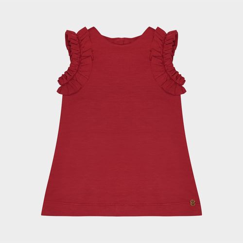 Vestido Bebê Feminino Neotech com Babado - VERMELHO
