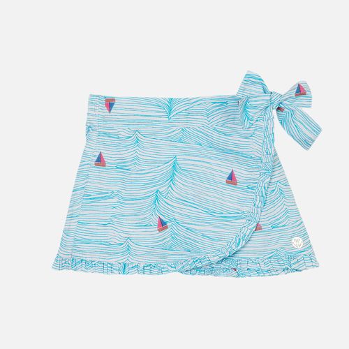 Saia Shorts Bebê Feminina Ravel Náutico - AZUL