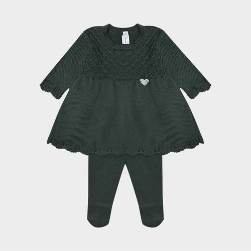 Saída de Maternidade Feminina Vestido Pala Losangos - EUCALYPTUS