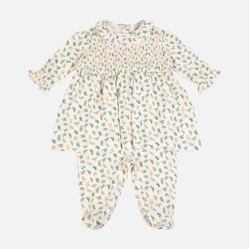 Macacão Vestido Bebê Feminino Liberty Borboletas - CRU