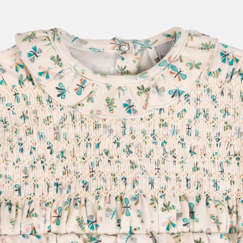 Macacão Vestido Bebê Feminino Liberty Borboletas - CRU