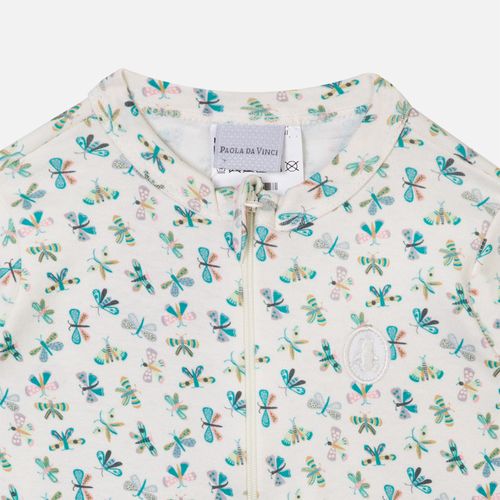 Macacão Bebê Feminino Egípcio Liberty Borboletas - CRU