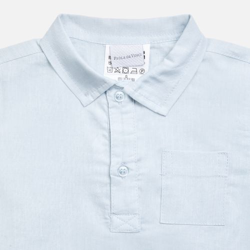 Bata Bebê Masculina Luhi com Bolso - AZUL