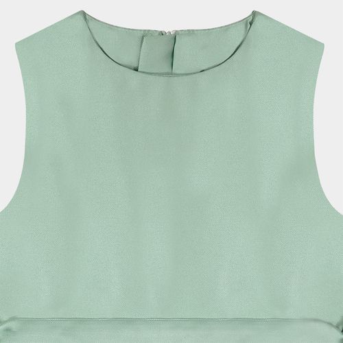 Vestido Infantil Feminino Atelier Tule Bordado Flores - VERDE