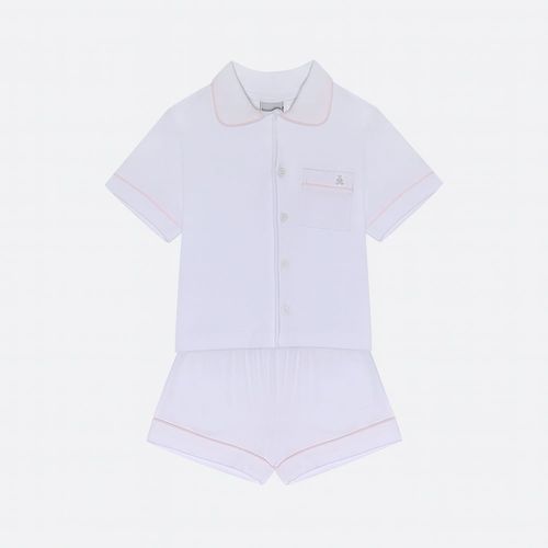 Pijama Bebê Feminina Egípcio Gold com Frisos - BRANCO