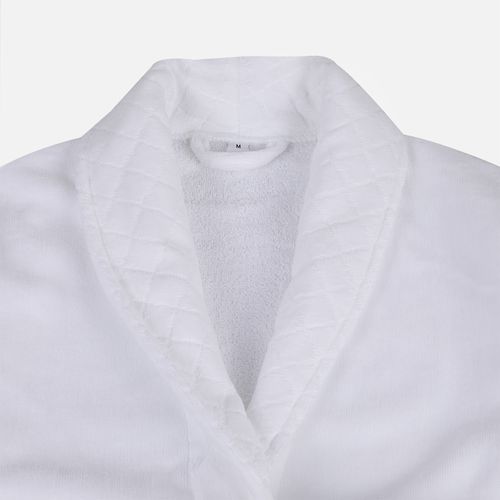 Roupão Infantil Unissex Gola Xale em Jacquard - BRANCO