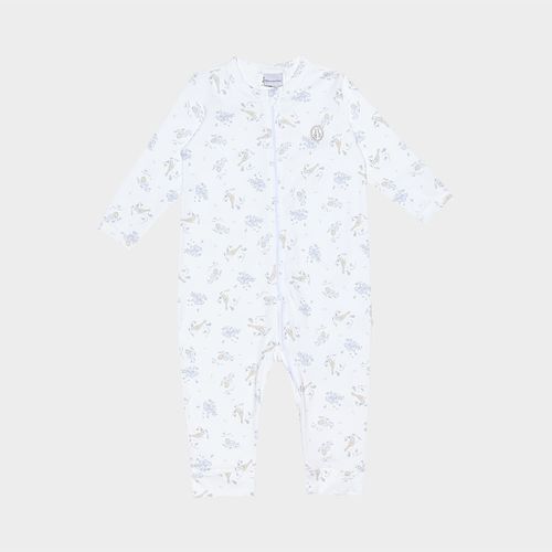 Macacão Bebê Unissex Algodão Egípcio Golden Estampa Safari com Zíper - CINZA