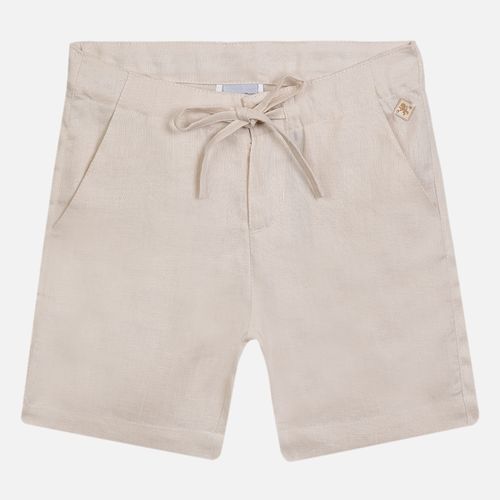 Bermuda Infantil Masculina Puro Linho com Bolsos - CRU