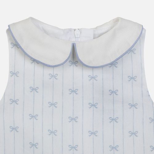 Vestido Bebê Feminino Fio 60 Estampa Laços - OFF WHITE