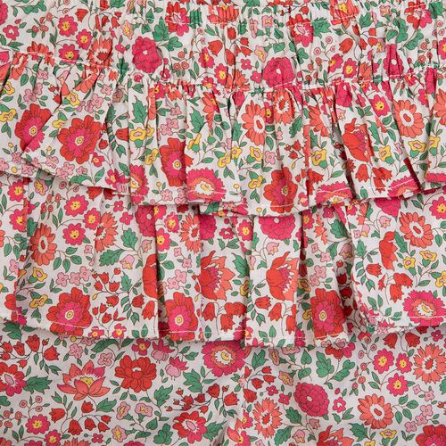 Shorts Bebê Feminino Liberty com Babados - VERMELHO